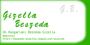 gizella beszeda business card